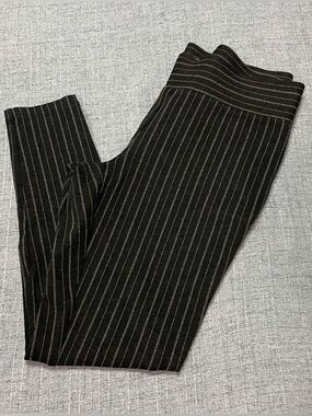 Loft Stripe Dress Pants Tights Size SP in Gray